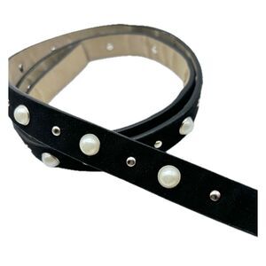 Pearl Studded Sueded Belt